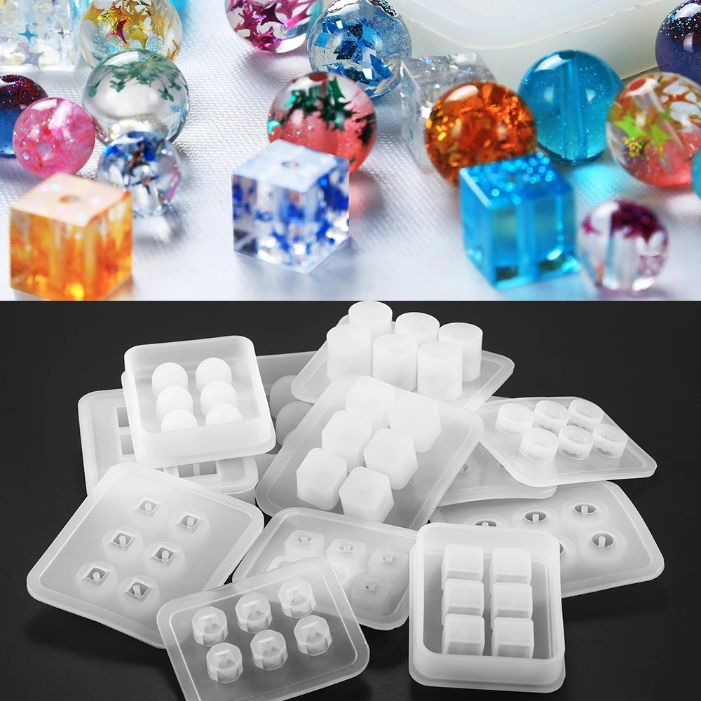 1Pcs Earrings Pendant Epoxy Casting Molds Kits Mixed Style UV Silicone Resin Molds For DIY Jewelry Making Findings Supplies