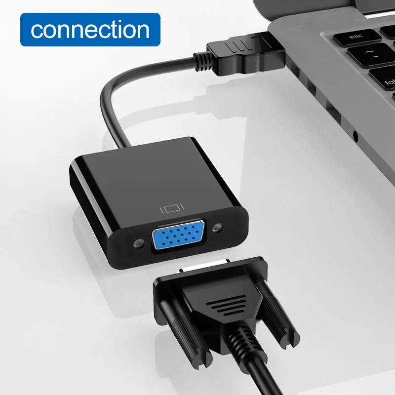 Hdmi to VGA Adapter Felkin HDMI-compatible to VGA Adapter HDMI-compatible Converter Cable 1080P Digital to Analog Video Converter for HDTV PC Laptop