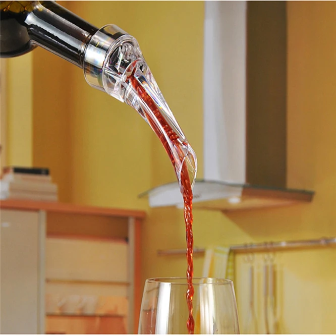

100pcs wholesale Quick Aerating Pourer Magic Decanter Wine Accessories Popular Olecranon Bottle Pourer Spout gift for friend