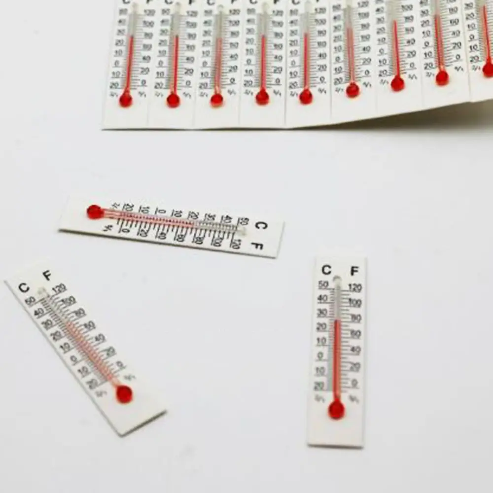 10/20PCS Miniature Paper Cardboard Thermometer Simple Style house Indoor Outdoor Small paper thermometer Kitchen | Инструменты