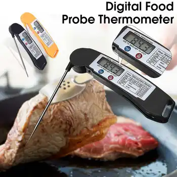 

Foldable Digital Folding Probe Thermometer Instant Digital Read Probe Kitchen Thermometer Liquid Water Oil Cooking Grill Tools