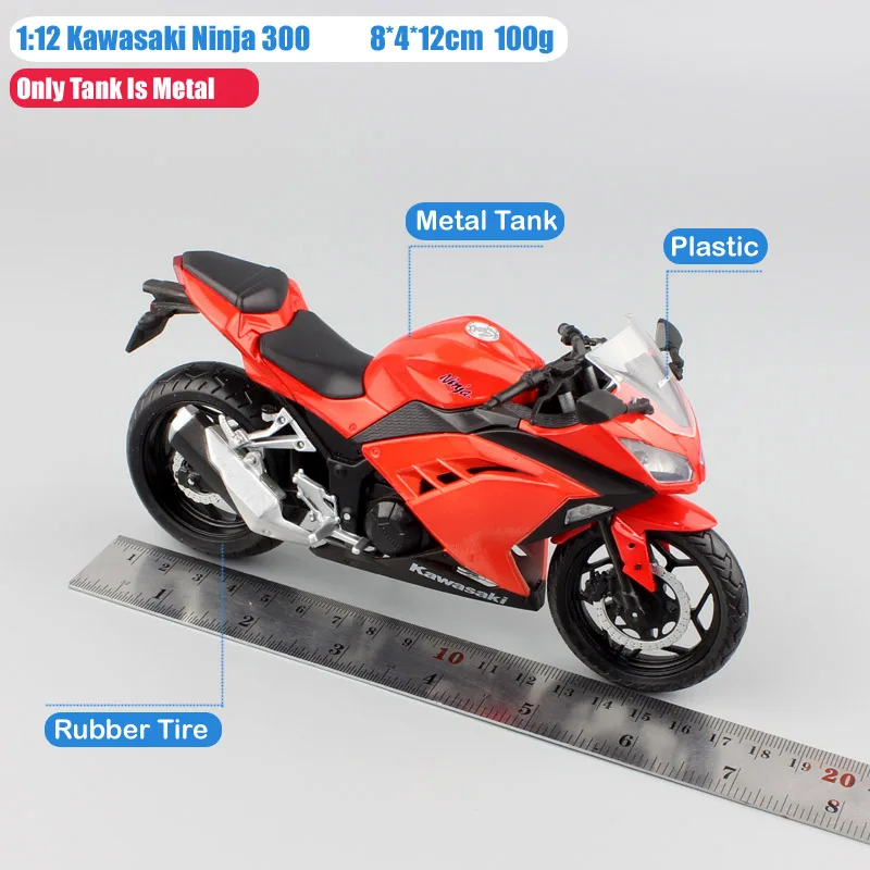 1:12 automax маленький Kawasaki Ninja 300 EX300 ZX3R гоночный мотоцикл игрушечные весы велосипед Diecasts& игрушки автомобили-модельная игрушка миниатюрный ребенок - Цвет: Ninja 300