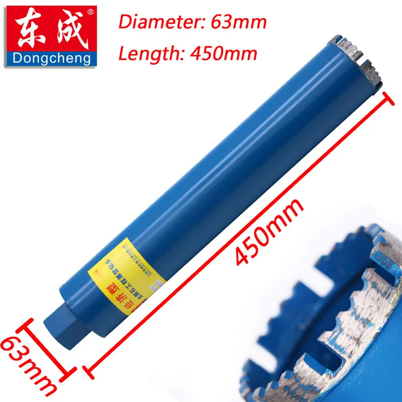 

63 x 450mm Diamond Drill Bit With Water. 63mm * 450mm Diamond Core Bit Use For Air Conditioning, Sanitary Pipe Drilling Hole.