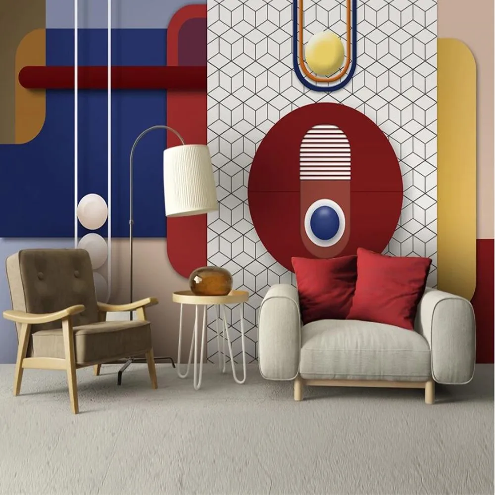 Milofi custom 3d stereo fashion geometric square background wallpaper mural milofi custom 3d stereo fashion geometric square background wallpaper mural