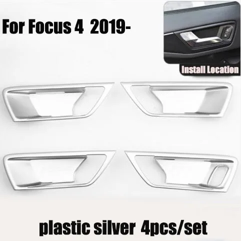 Para Ford Focus 3 MK3 MK4 Sedan Hatchback 2012-2022 Accesorios para el coche Puertas interiores Marco decorativo de moldura manual Adhesivo 4 piezas