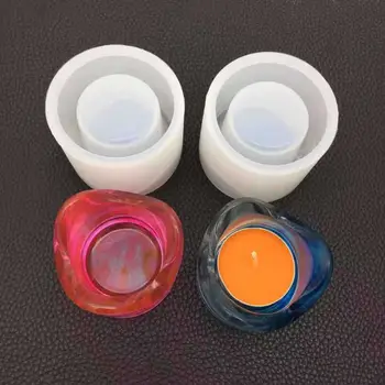 

Wax Melt Candle Making Irregular Holder Molds Candlestick Containers Resin Mold AXYD