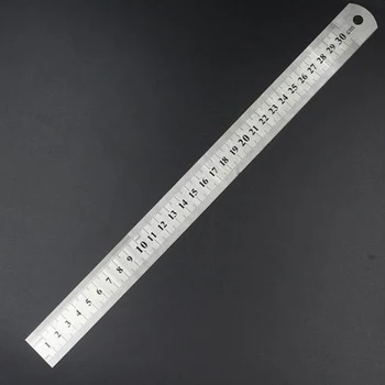 

Stainless Steel Precision Double-sided Scale Ruler Metric Rustless 150MM + 300MM For Students, Teachers, Artisans