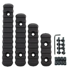 4 Pcs Tactical Polymer Picatinny Rail For MOE M LOK M-LOK Handguard Compatible With Fashlight Laser Scope