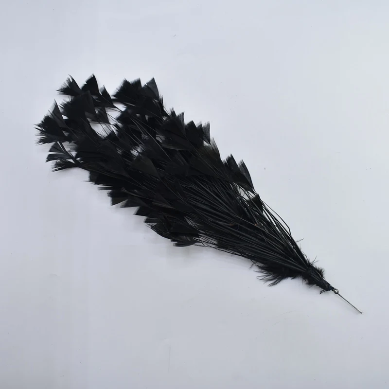 Black 1 шт./лот красивое гусиное перо перья цветок свадебные корсажи перья фазана для рукоделия головной убор DIY украшения дома аксессуары - Цвет: Black