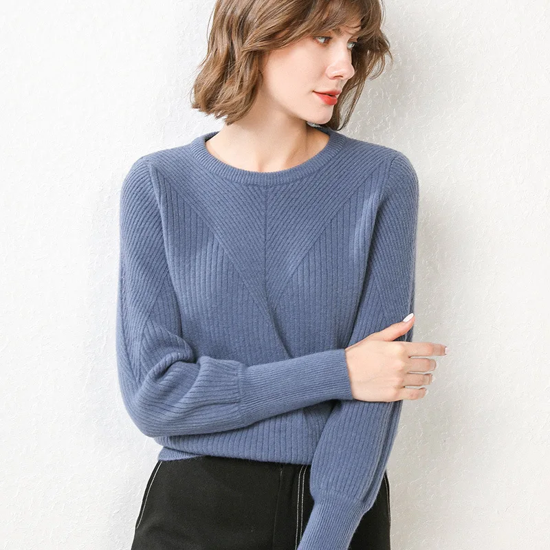 

Sherhure 2019 Women O-Neck Autumn Sweater Long Sleeve Women Knitted Slim Fit Women Pink Sweater And Pullovers Pull Femme Tricot