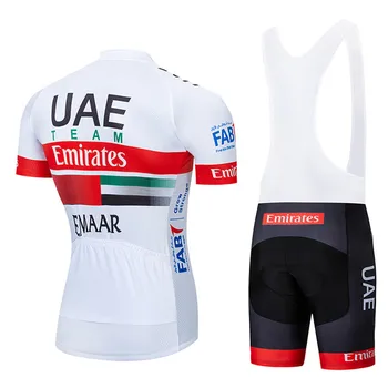 

Summer 2019 UAE cycling team Jersey 9D bib set MTB quick dry bicycle clothes cycling clothing for men short Maillot culotte