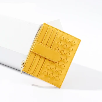 

Girl card bag fashion woven coin bag multi-function coin wallet woman Korean thin section multi-card coin purse wallet
