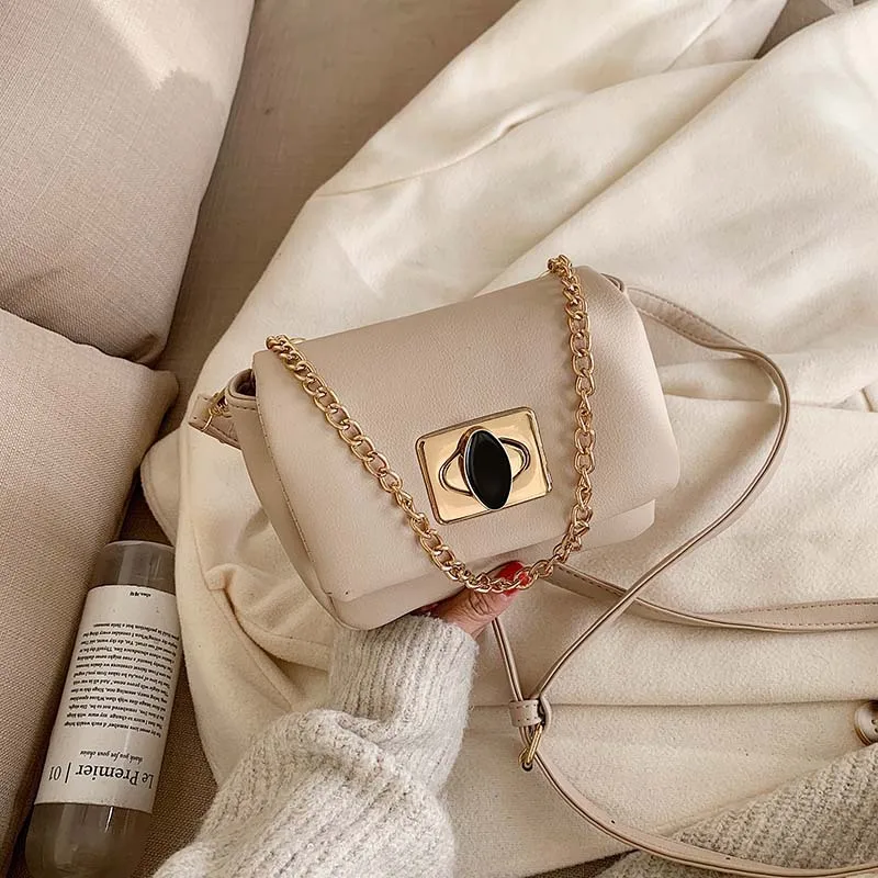 

Women Handbag 2019 Autumn and Winter New Famous Luxury Brand Designer Fashion Crossbody Messenger Bag Vintage Chain Tote Bag