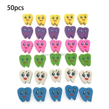 

50pcs Molar Shaped Tooth Rubber Erasers Dentist Dental Clinic School Great GiftWholesale dropshipping