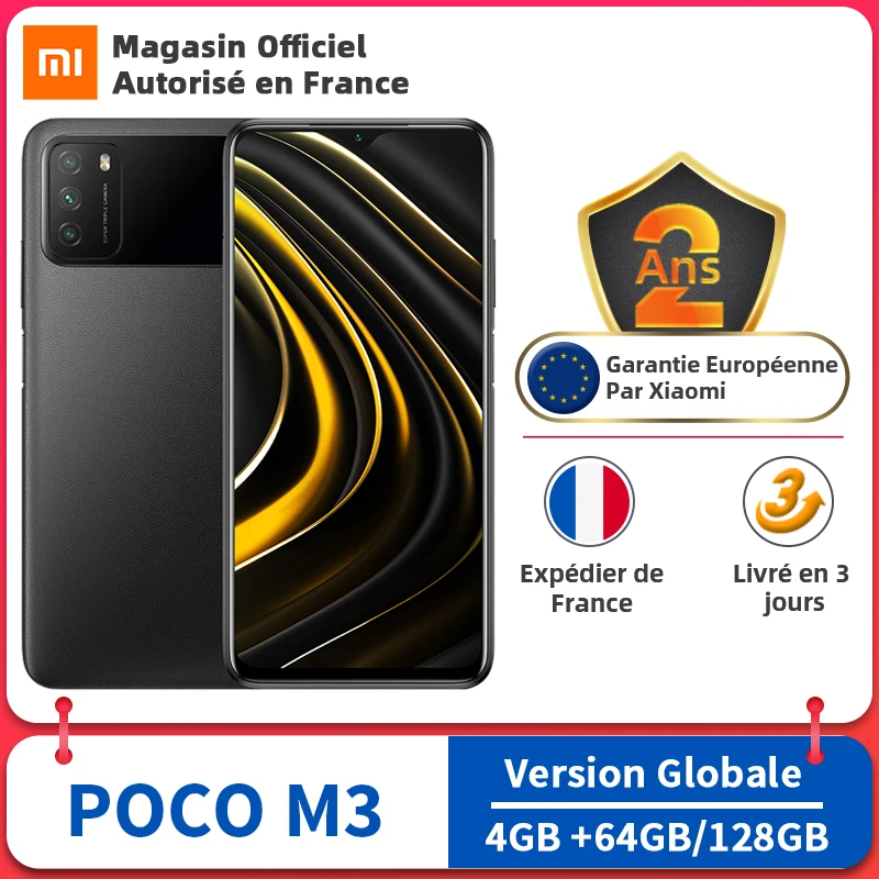 Ofertas Especiales -10€ Código: SAVINGSES10 ,POCO-teléfono inteligente M3 versión Global, 4GB, 64GB/128GB, Snapdragon 662, ocho núcleos, pantalla de 6,53 pulgadas, batería de 6000mAh, cámara de 48MP, cargador de la UE NRwoeQgjXpa