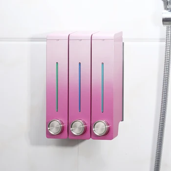 

Bathroom Liquid Soap Dispenser Wall Mounted Shower Gel Hand Soap Shampoo Dispenser For Hotel Mall Kitchen Soap Bottle Squeezer