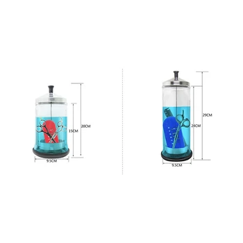 

Professional Salon Barber Disinfection Jar Glass Manicure Disinfection Cup Hairdressing Tools Small