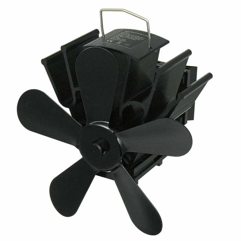 

4/5 Blades Heat Powered Stove Fan Wood Log Burner Fireplace Eco Friendly Supply
