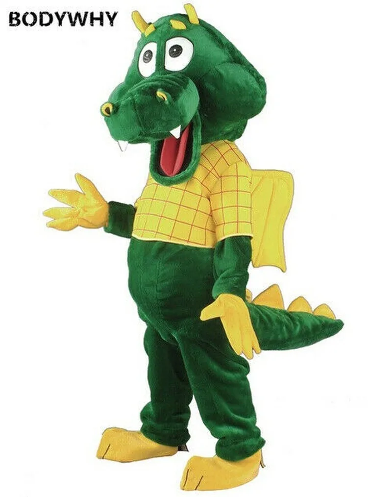 

2020 Dinosaur with wings Mascot Costume Suits Cosplay Party Game Dress Outfits Adult Mascotte