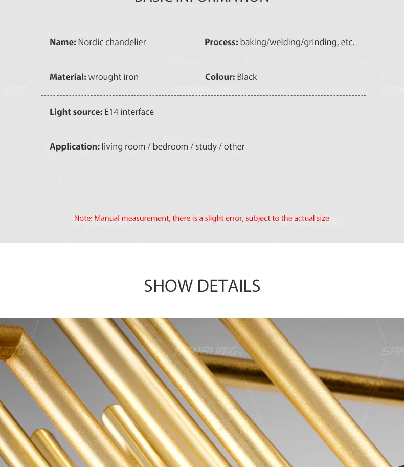 SANBUMG современный скандинавский Стиль E14 люстра Спальня/Гостиная 3/6/8/10 головной светильник не включены светодиодные лампы
