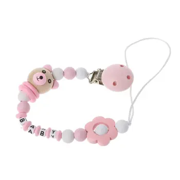 

Baby Pacifier Clip Pacifier Chain Panda Shape Hand Made Cute Colourful Beads Dummy Clip Baby Soother Holder For Baby Kid 23GD