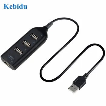 

KEBIDU Mini USB 2.0 Hub 4 Port Hub USB Splitter Adapter Hi-Speed For PC Computer For Portable Hard Drives Black/White