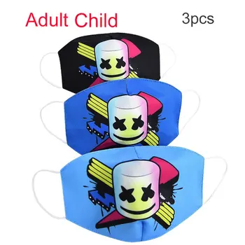

2020 New cartoon adult children's masks DJ cotton candy masks dust-proof breathable anti-haze children's printing masks