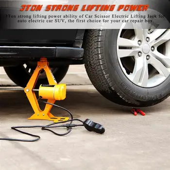 

Hot 3Ton DC 12V/10A Fully Automatic Electric Scissor Car Lift Jack Repair Tire Wheel Chang Kit With A Night Light Car Repair Too