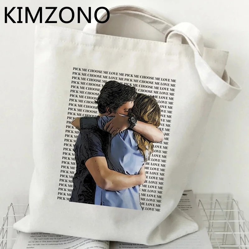 

Greys Anatomy shopping bag cotton tote eco shopper grocery bag boodschappentas reusable sac cabas custom