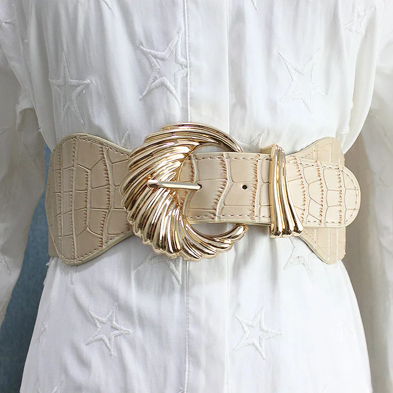 Женский широкий ремень в винтажном стиле Модные золотые цвет большого