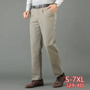

Fashion Slim Trousers Business Men Casual Straight Pant Spring And Summer New Long Formal Trousers Plus Size 40
