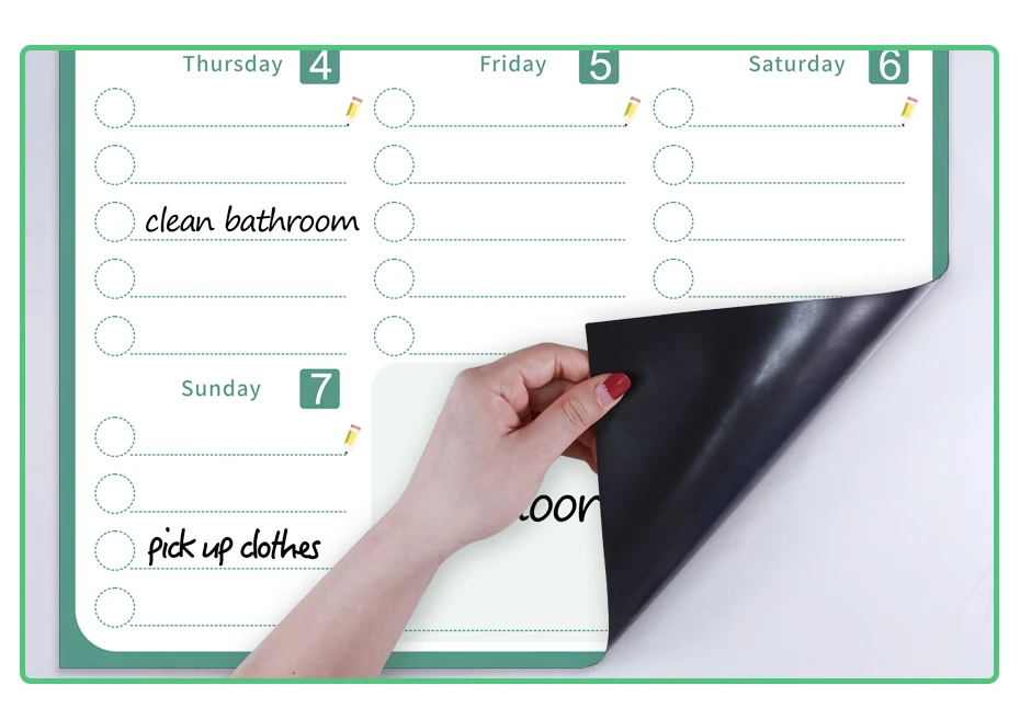 Магнитный Еженедельный стираемый календарь магниты на холодильник записывающая доска для заметок доска маркер планировщик календари для холодильника 42x30 см