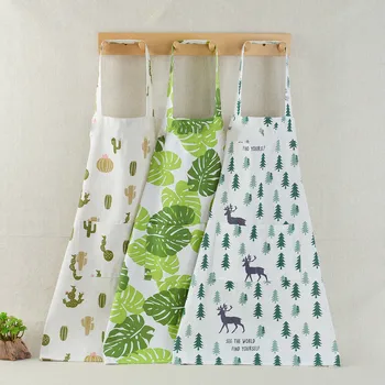 

New Hot Fashion Lady Women Men Adjustable Cotton Linen High-grade Kitchen Apron For Cooking Baking Restaurant Pinafore