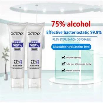 

New Waterless 75% Alcohol Sanitizing Gel Disposable Alcoholic Hand Sanitizer Portable Hands Cleaning Soap( 80ML)