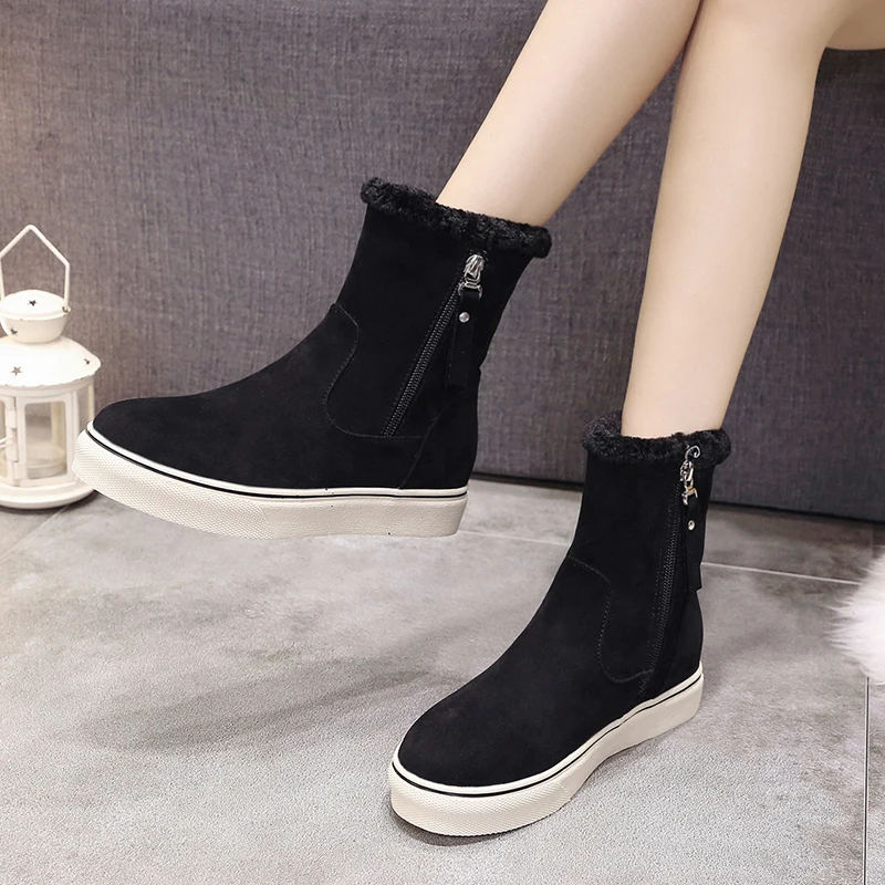 Najtaniej ERNESTNM wodoodporne stado 2019 zimowe buty damskie Botas Mujer kostki zimowe damskie ciepłe futro pluszowa wkładka jakości Zip Booties