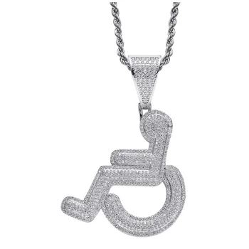 

1 Pc Unique Chic Neck Jewelry Personality Pendant Wheelchair User Shaped Necklace Creative Neck Accessory for Adult Women Outdoo