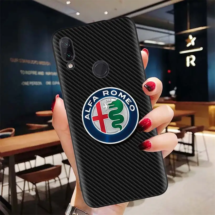 Alfa Romeo Logo Black Case for Xiaomi Redmi Note 8 7 7S 7A 6 S2 GO 2