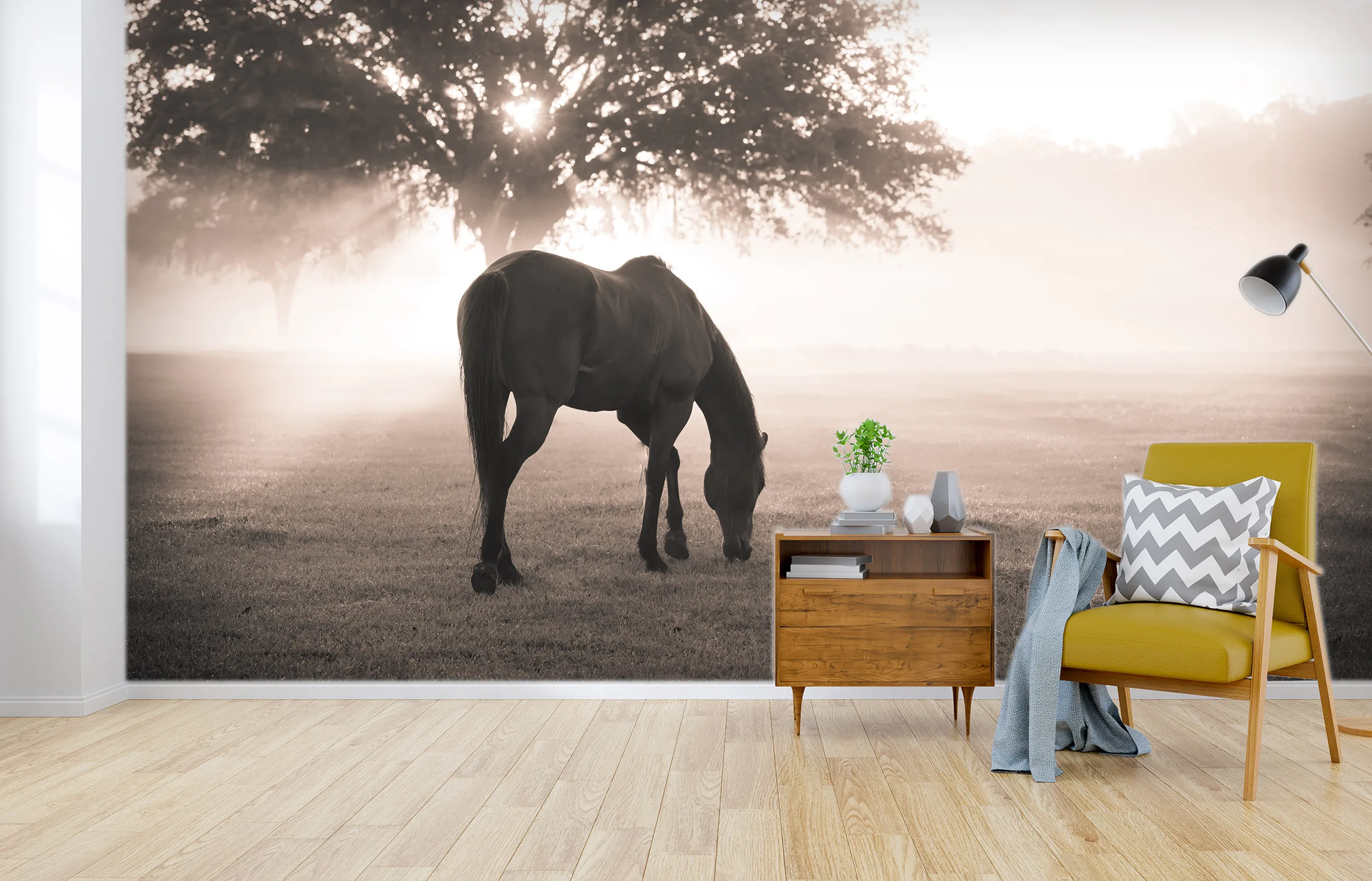 [Самоклеющиеся] 3D Foraging Horse 9366128 настенная бумага настенная печать настенные наклейки