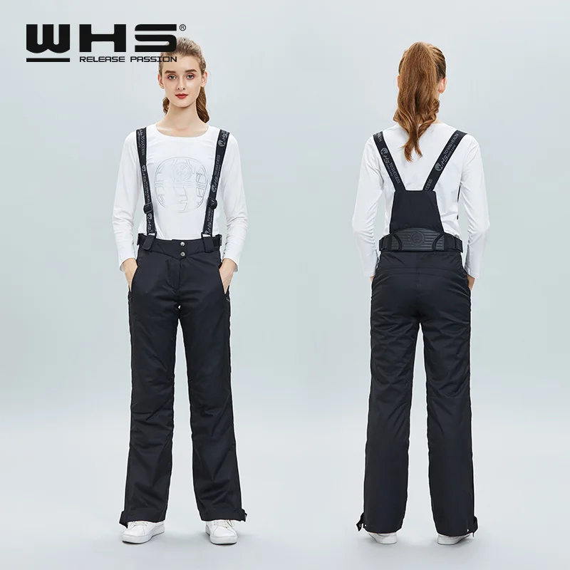 WHS женские лыжные брюки уличные теплые хлопковые зимние водонепроницаемые
