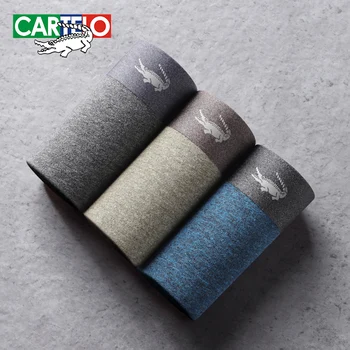 CARTELO Men's Pure Cotton Underwear Graphene 3A Grade Antibacterial Moisture Absorbent Soft Elastic Waistband Male Panties Boxer 1