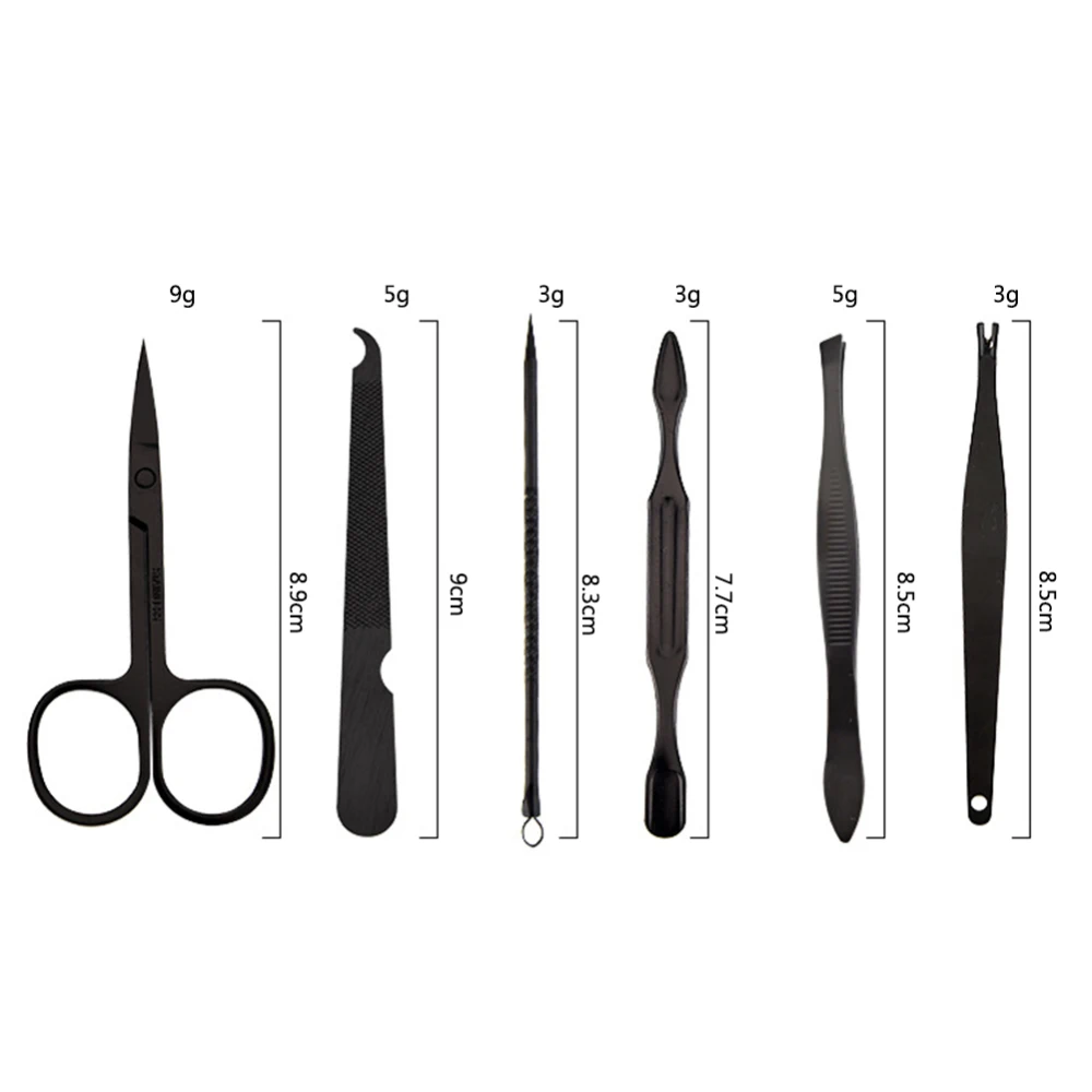 15pcs Stainless Steel Nail Clipper Cutter Scissors Grooming Kit Tweezers Pedicure Manicure Art Tools
