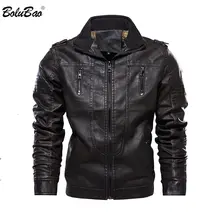 BOLUBAO, зимние Брендовые мужские Куртки из искусственной кожи, модная мужская кожаная куртка с стоячим воротником, Мужская Ретро кожаная куртка, пальто
