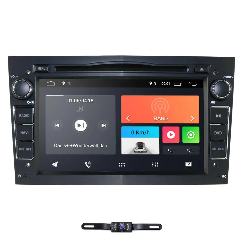 Ips DSP 4 ГБ Android 9,0 2 DIN Автомобильный gps для opel Vauxhall Astra H G J Vectra Antara Zafira Corsa Vivaro Meriva Veda dvd-плеер - Цвет: Black