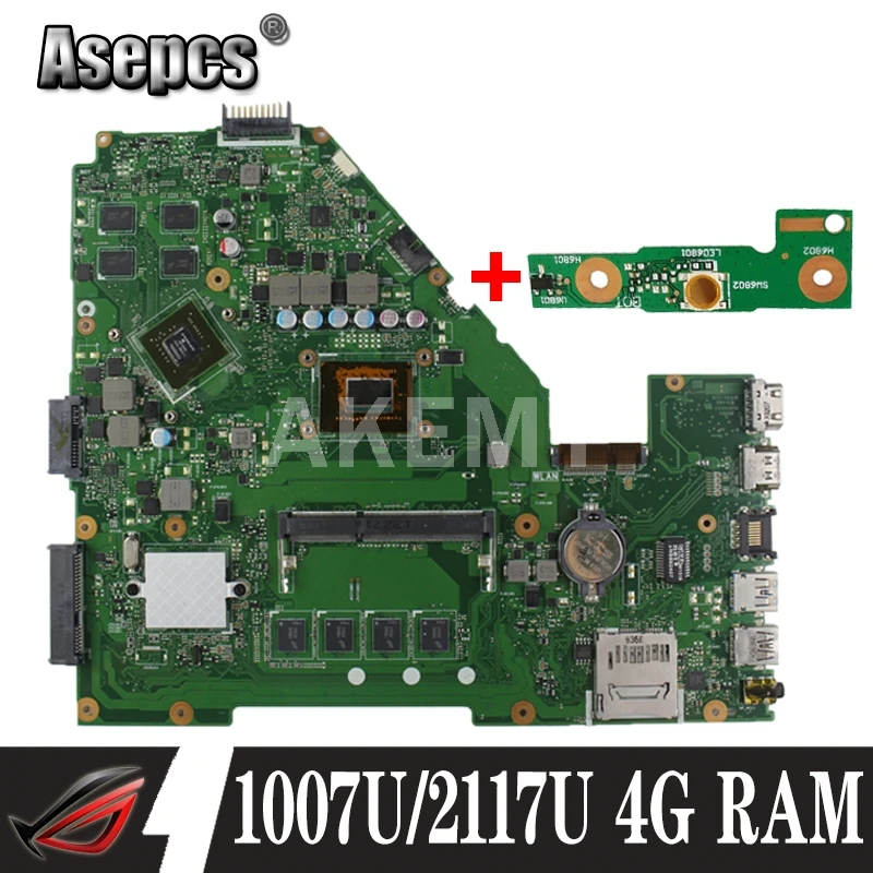 X550CC для ASUS X550CA R510C Y581C X550C X550CL материнская плата ноутбука 1007U/2117U CPU 4G