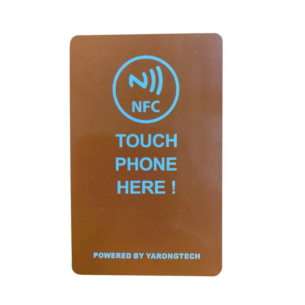 4Pcs NFC Tags Stickers M1 RFID Label 13.56MHz Rewritable Back Adhesive  Yellow