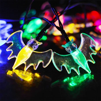 

Light String Halloween Vampire Bat Lamp Solar Battery Outdoor Holiday Decoration Night Light 10/20/30 LED Lights Home Decor