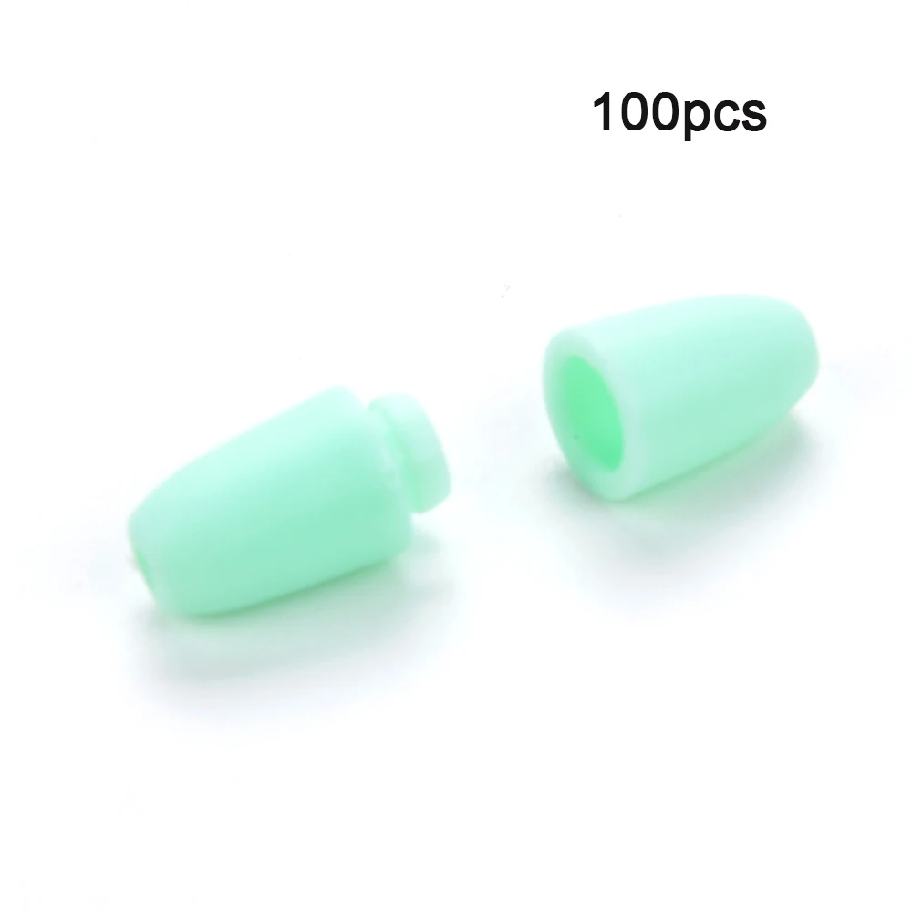 mint LOFCA 100 шт, детские пластиковые Отрывные застежки для прорезывания зубов, прорезывающиеся бусины, цепочка для прорезывания зубов, ожерелье, магнитная застежка - Цвет: mint