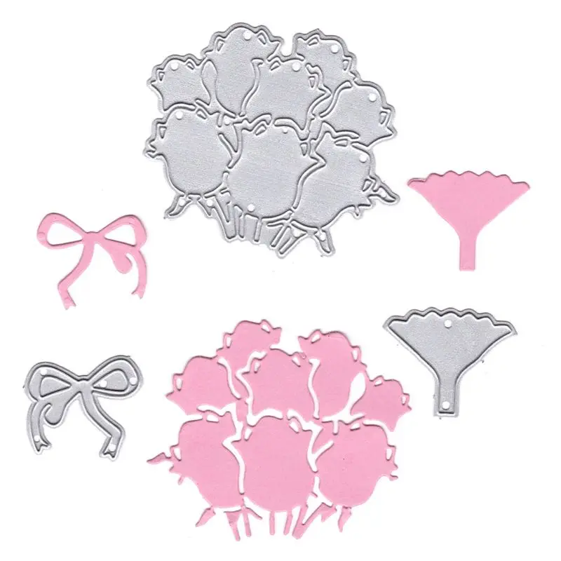 

Beautiful Bouquet Metal Cutting Dies Stencil DIY Scrapbooking Album Stamp Pape High Quality and Brand New