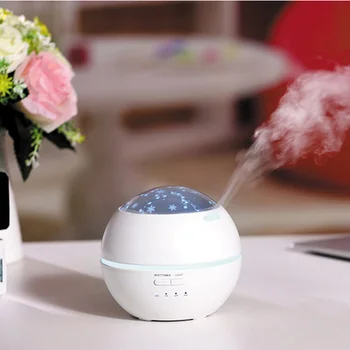 

air humidifier Ultrasonic Aromatherapy Diffuser with flower Aroma Diffusers Cool Mist and shadow Humidifier Bedroom Light