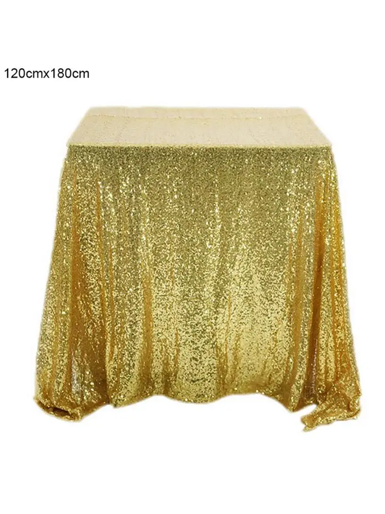  Square Gold Sequin Tablecloth Glitter Tablecloth Embroidered Sequin Table Cloth Christmas Wedding F
